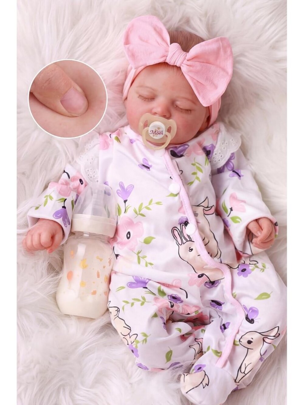 20 Inch Reborn Baby Dolls Girl Realistic Newborn Baby Doll Poseable Body Kids 3+